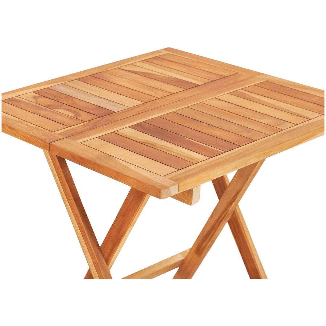 Hopfällbart cafébord 60x60x65 cm massiv teak vidaXL – bild 5