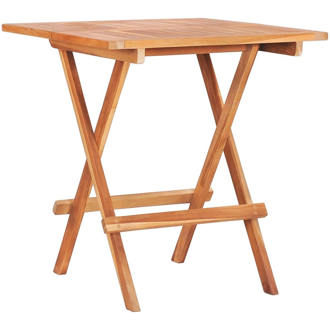 Hopfällbart cafébord 60x60x65 cm massiv teak vidaXL