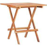 Hopfällbart cafébord 60x60x65 cm massiv teak vidaXL