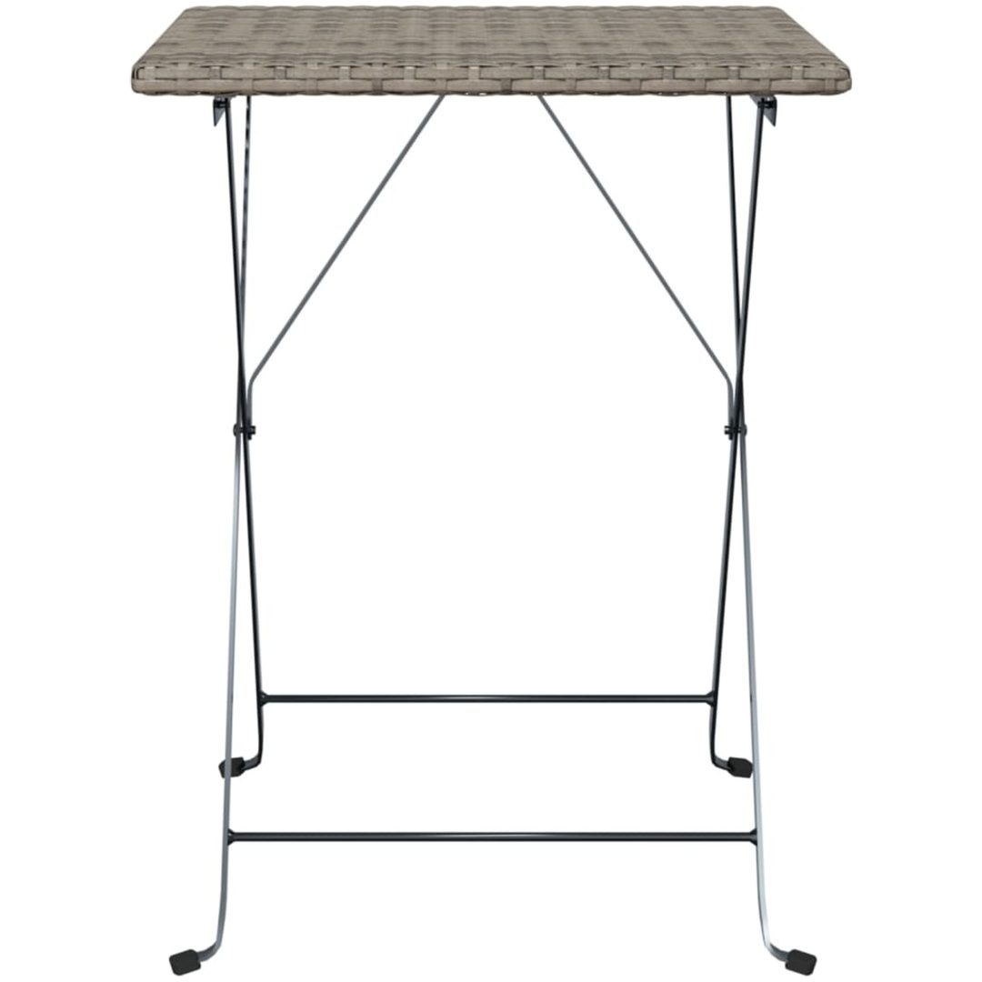 Hopfällbart cafébord grå 55x54x71 cm konstrotting vidaXL – bild 3