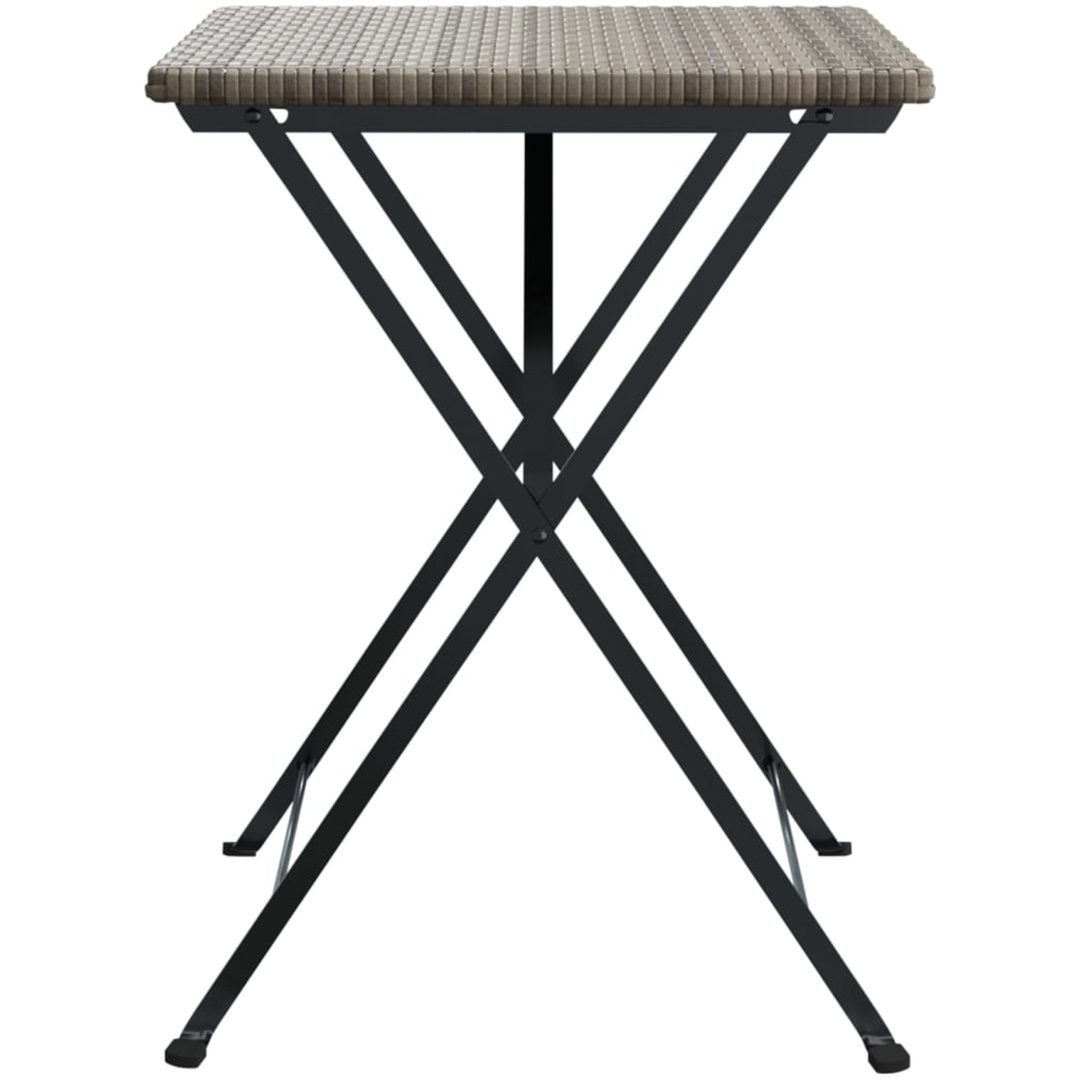 Hopfällbart cafébord grå 55x54x71 cm konstrotting vidaXL – bild 4
