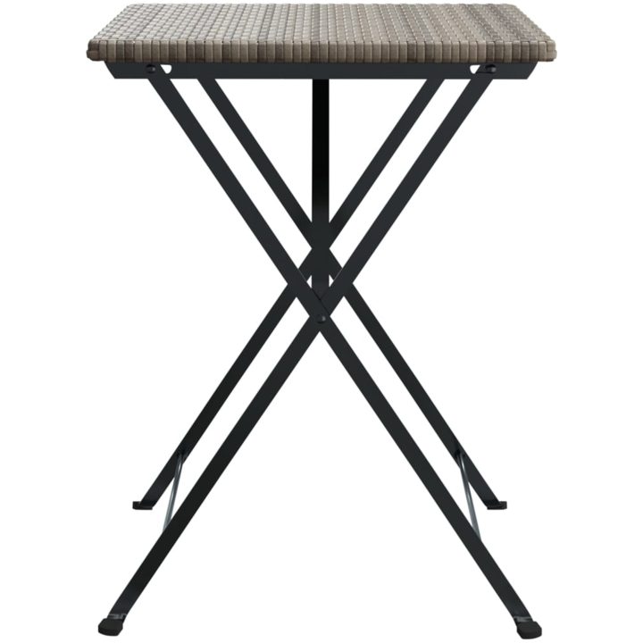 Hopfällbart cafébord grå 55x54x71 cm konstrotting vidaXL – bild 4