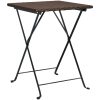 Hopfällbart caféset 3 delar konstrotting brun vidaXL – miniatyr 5
