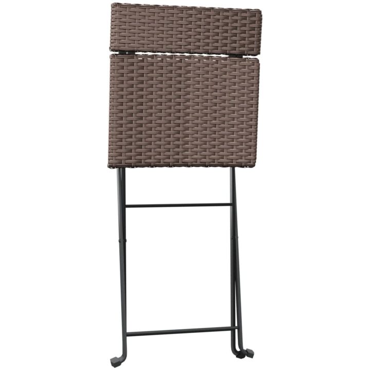 Hopfällbart caféset 3 delar konstrotting brun vidaXL – bild 6