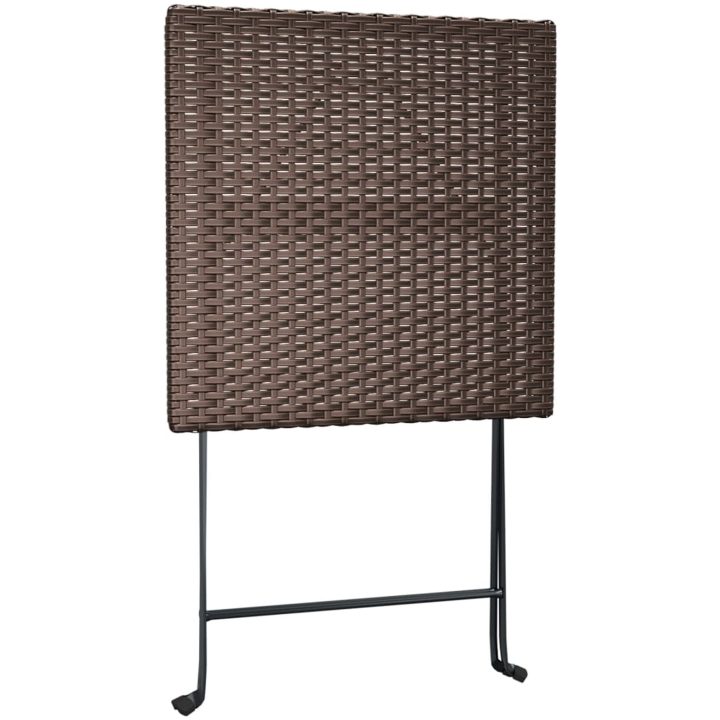 Hopfällbart caféset 3 delar konstrotting brun vidaXL – bild 7