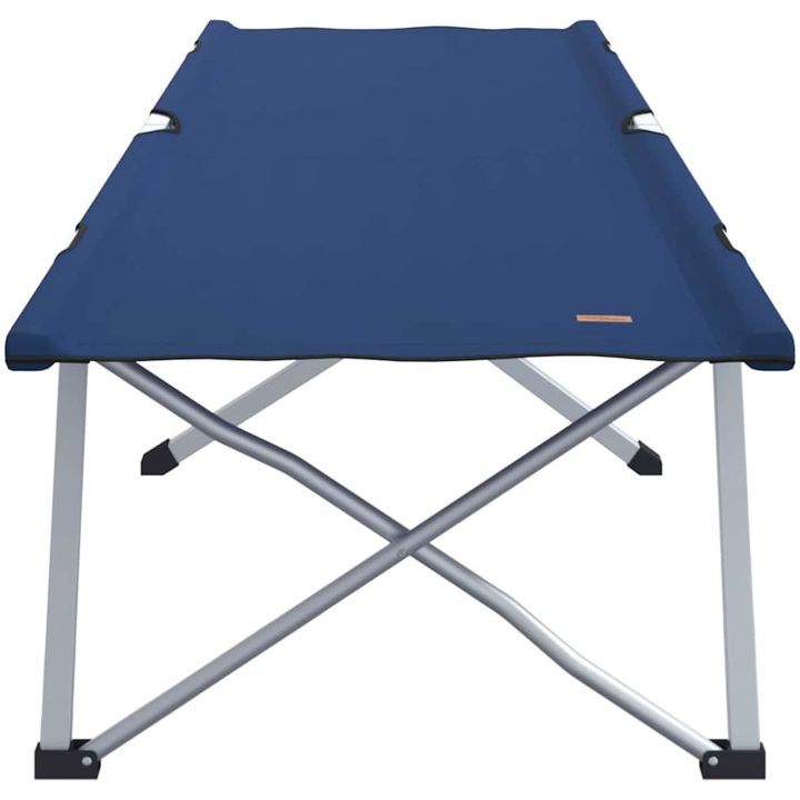 Hopfällbart Camping Sängset Blå Tyg och Metall Hopfällbar vidaXL Compact – bild 5