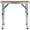 Hopfällbart campingbord aluminium 60x45 cm vidaXL – miniatyr 2