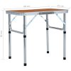 Hopfällbart campingbord aluminium 60x45 cm vidaXL – miniatyr 7