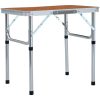 Hopfällbart campingbord aluminium 60x45 cm vidaXL – miniatyr 1
