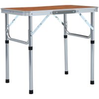 Hopfällbart campingbord aluminium 60x45 cm vidaXL