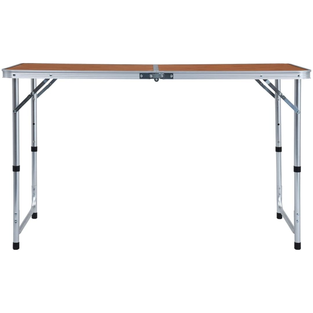 Hopfällbart campingbord aluminium vidaXL 120 x 60 cm – bild 3