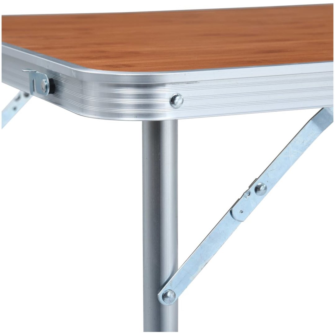Hopfällbart campingbord aluminium vidaXL 120 x 60 cm – bild 7