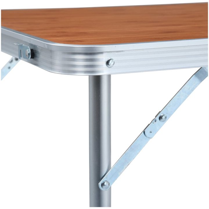 Hopfällbart campingbord aluminium vidaXL 120 x 60 cm – bild 7