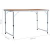 Hopfällbart campingbord aluminium vidaXL 120 x 60 cm – miniatyr 9