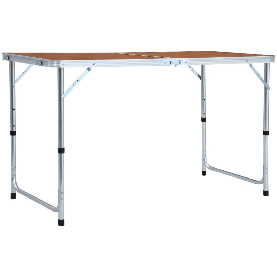 Hopfällbart campingbord aluminium vidaXL 120 x 60 cm