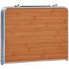 Hopfällbart campingbord brun aluminium 60x40 cm vidaXL – miniatyr 4