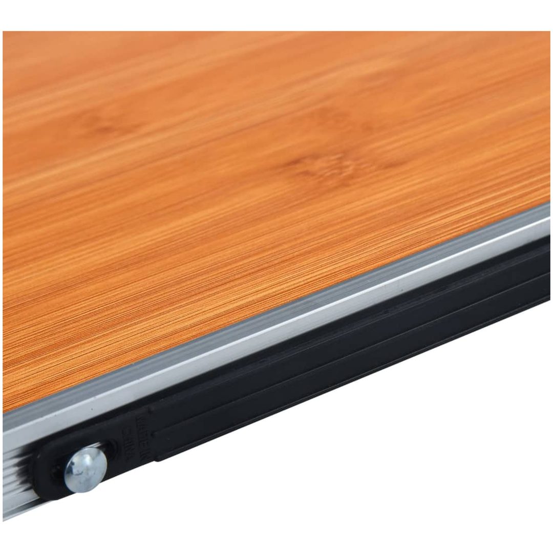 Hopfällbart campingbord brun aluminium 60x40 cm vidaXL – bild 6