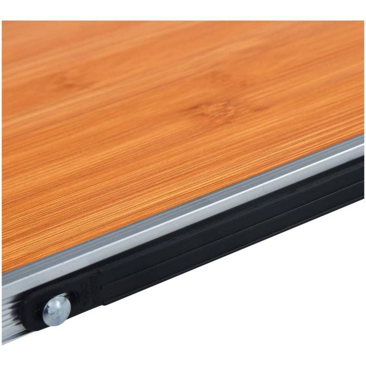 Hopfällbart campingbord brun aluminium 60x40 cm vidaXL – bild 6