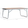 Hopfällbart campingbord brun aluminium 60x40 cm vidaXL – miniatyr 8