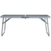 Hopfällbart campingbord grå aluminium 60x40 cm vidaXL – miniatyr 2