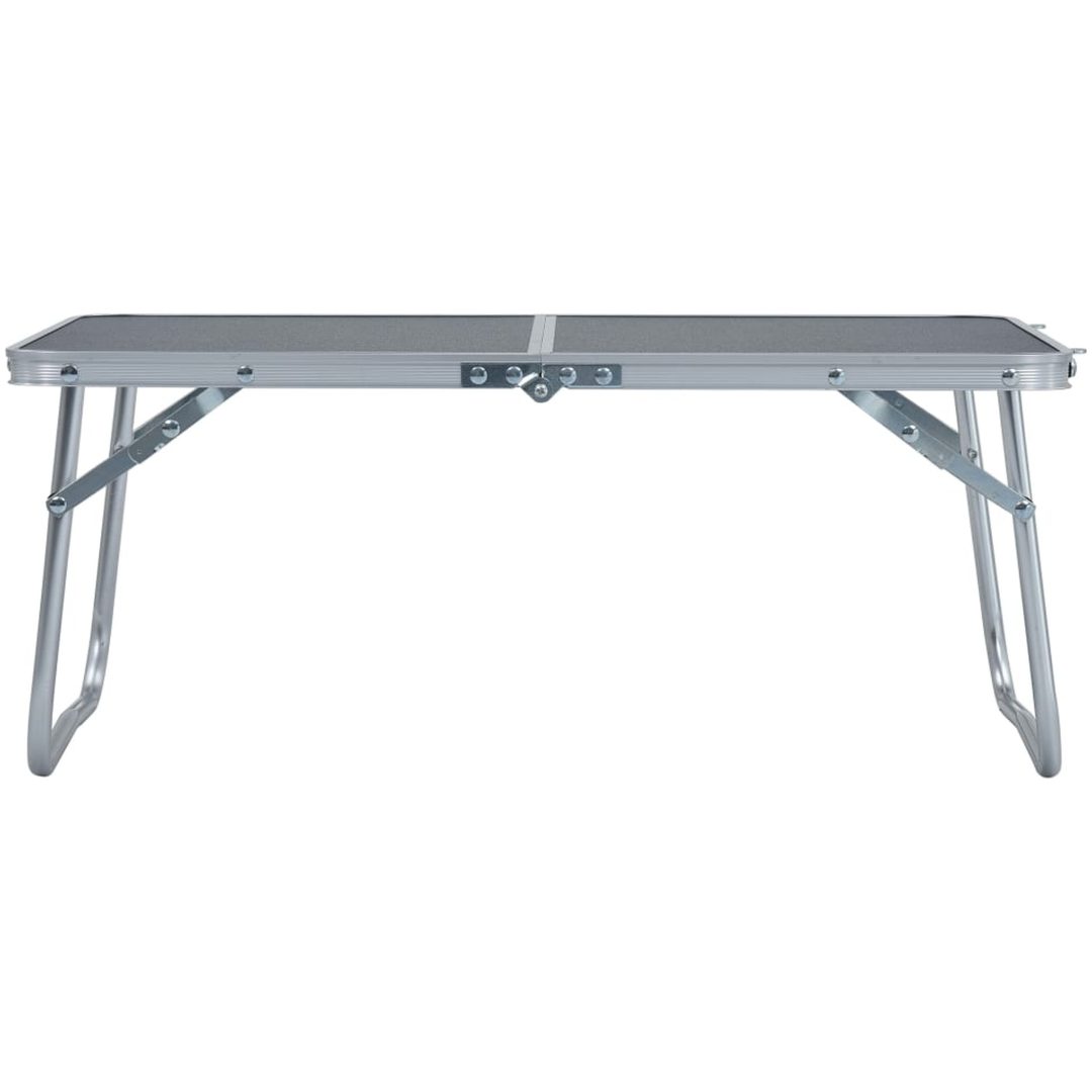Hopfällbart campingbord grå aluminium 60x40 cm vidaXL – bild 2
