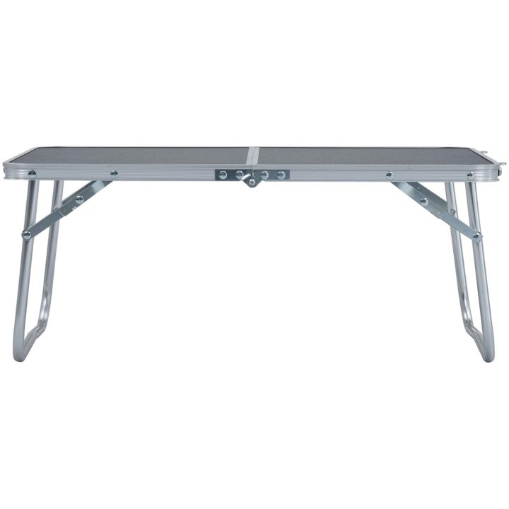 Hopfällbart campingbord grå aluminium 60x40 cm vidaXL – bild 2
