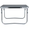 Hopfällbart campingbord grå aluminium 60x40 cm vidaXL – miniatyr 3