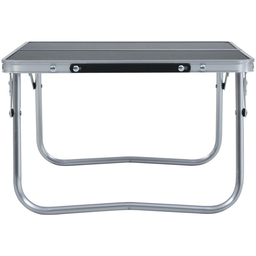 Hopfällbart campingbord grå aluminium 60x40 cm vidaXL – bild 3