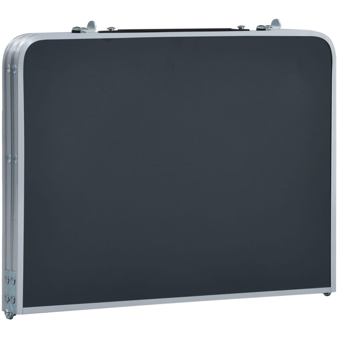 Hopfällbart campingbord grå aluminium 60x40 cm vidaXL – bild 4