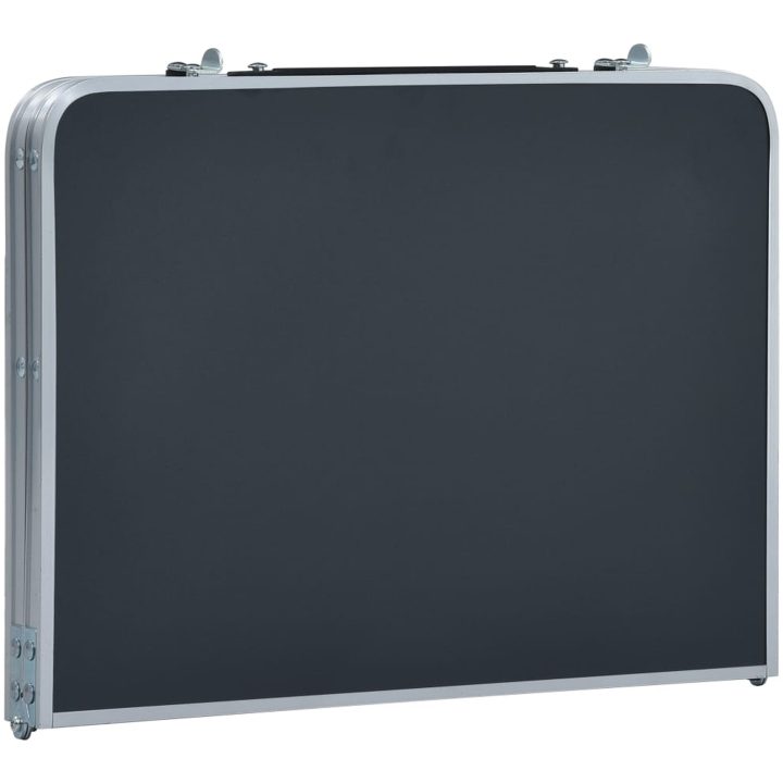 Hopfällbart campingbord grå aluminium 60x40 cm vidaXL – bild 4