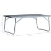 Hopfällbart campingbord grå aluminium 60x40 cm vidaXL – miniatyr 7