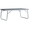 Hopfällbart campingbord grå aluminium 60x40 cm vidaXL – miniatyr 1