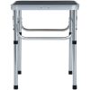 Hopfällbart campingbord grå aluminium 60x45 cm vidaXL – miniatyr 3