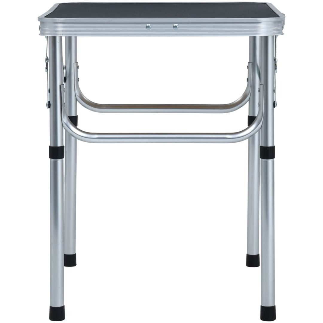 Hopfällbart campingbord grå aluminium 60x45 cm vidaXL – bild 3