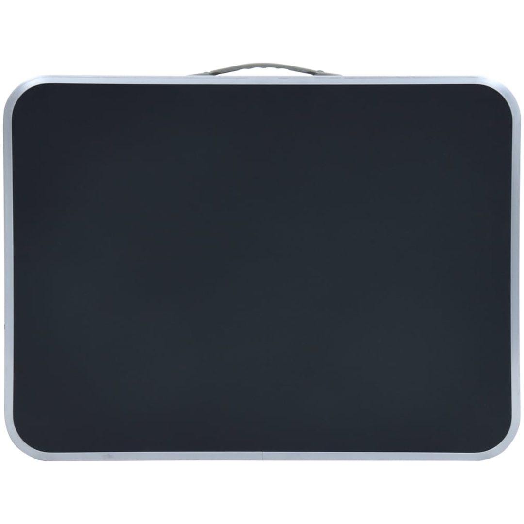 Hopfällbart campingbord grå aluminium 60x45 cm vidaXL – bild 4