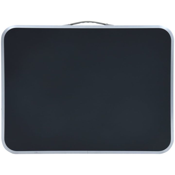 Hopfällbart campingbord grå aluminium 60x45 cm vidaXL – bild 4