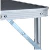 Hopfällbart campingbord grå aluminium 60x45 cm vidaXL – miniatyr 6
