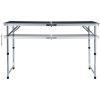 Hopfällbart campingbord grå aluminium vidaXL 120 x 60 cm – miniatyr 2