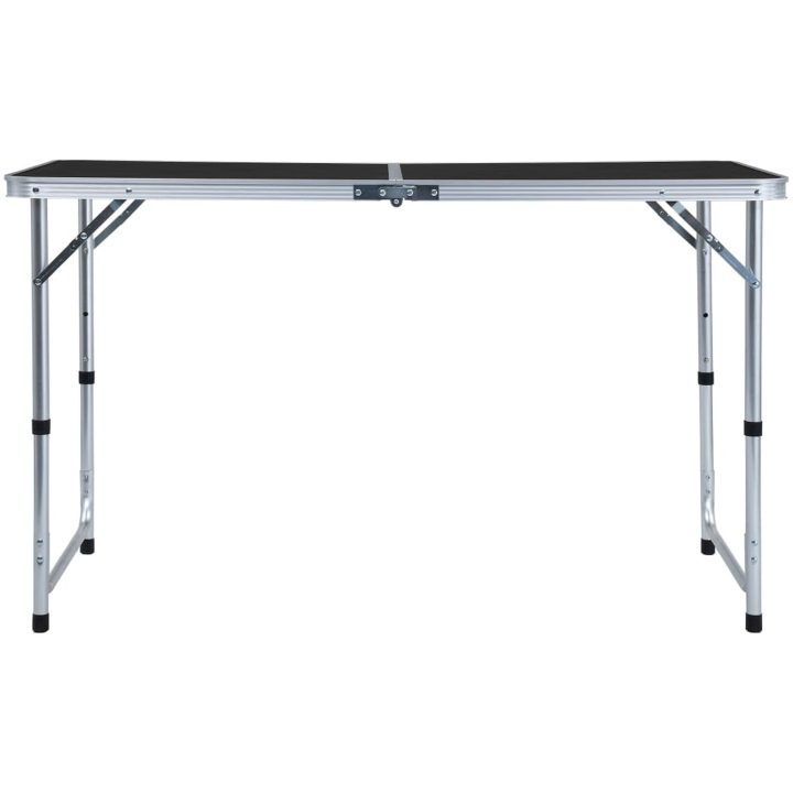 Hopfällbart campingbord grå aluminium vidaXL 120 x 60 cm – bild 3