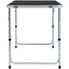 Hopfällbart campingbord grå aluminium vidaXL 120 x 60 cm – miniatyr 4