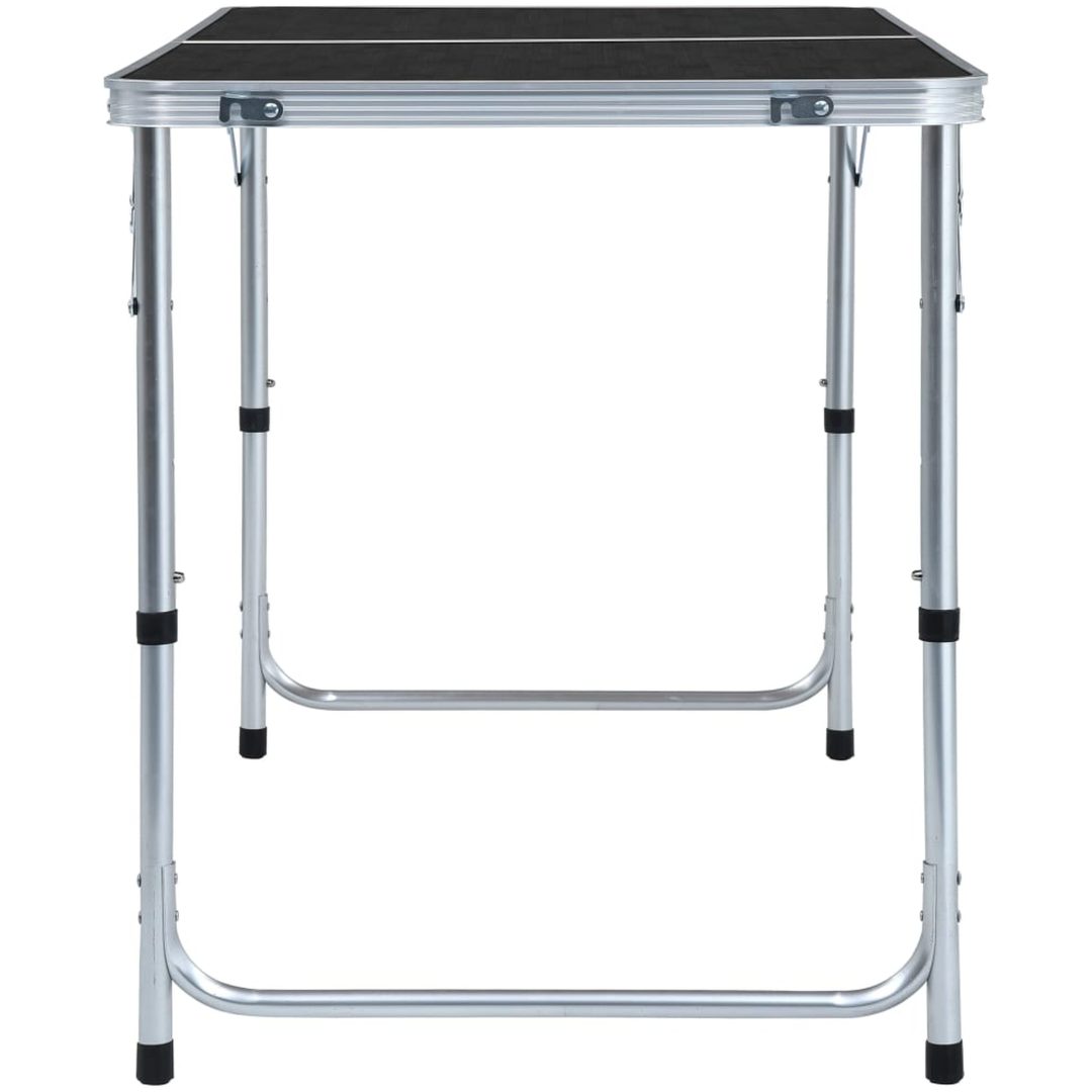 Hopfällbart campingbord grå aluminium vidaXL 120 x 60 cm – bild 4