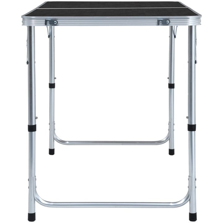 Hopfällbart campingbord grå aluminium vidaXL 120 x 60 cm – bild 4