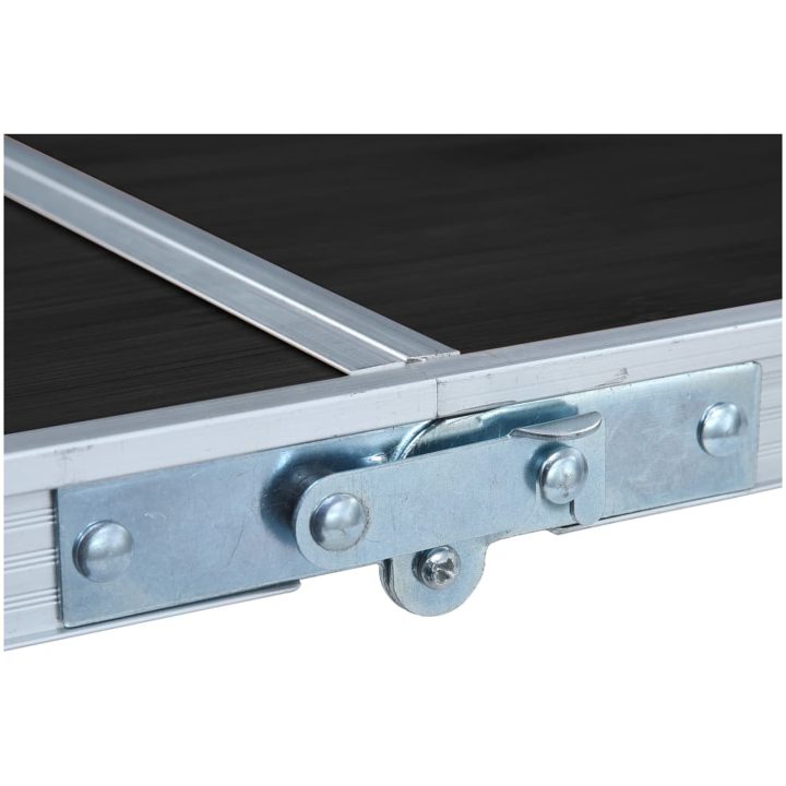 Hopfällbart campingbord grå aluminium vidaXL 120 x 60 cm – bild 6