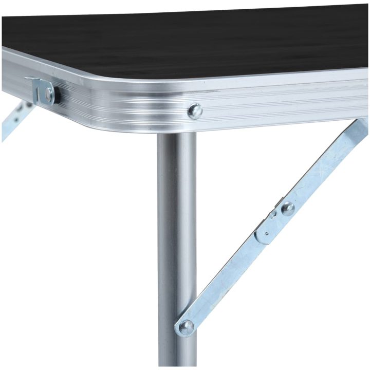 Hopfällbart campingbord grå aluminium vidaXL 120 x 60 cm – bild 7