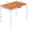 Hopfällbart campingbord med 2 bänkar aluminium brun vidaXL – miniatyr 7
