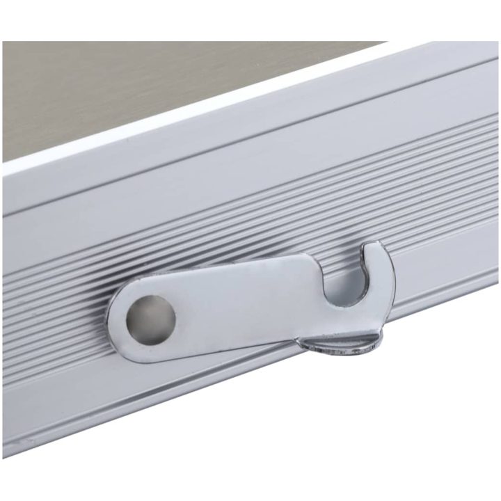 Hopfällbart campingbord med 4 sitsar stål aluminium vidaXL – bild 8