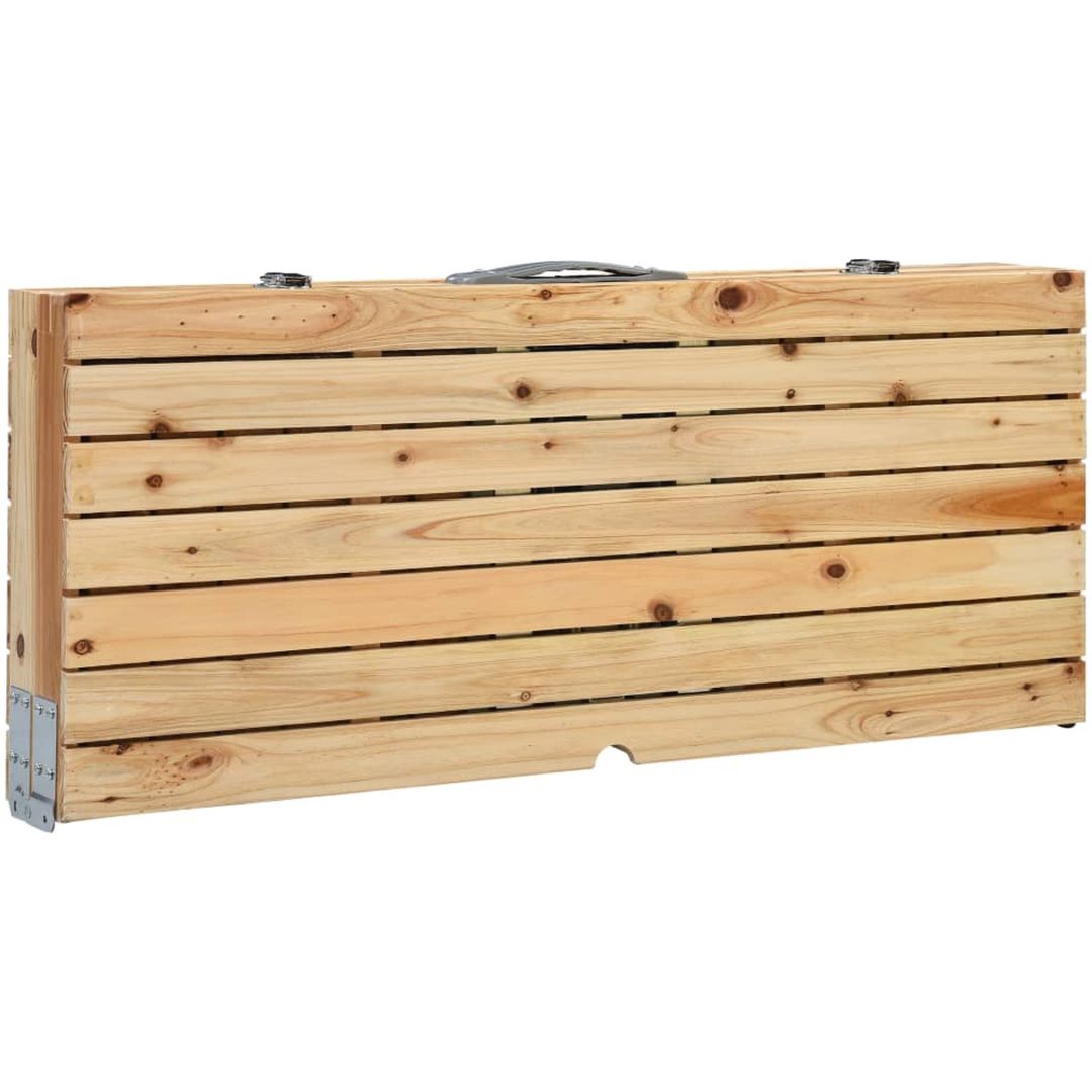 Hopfällbart campingbord med 4 sitsar stål aluminium vidaXL – bild 6
