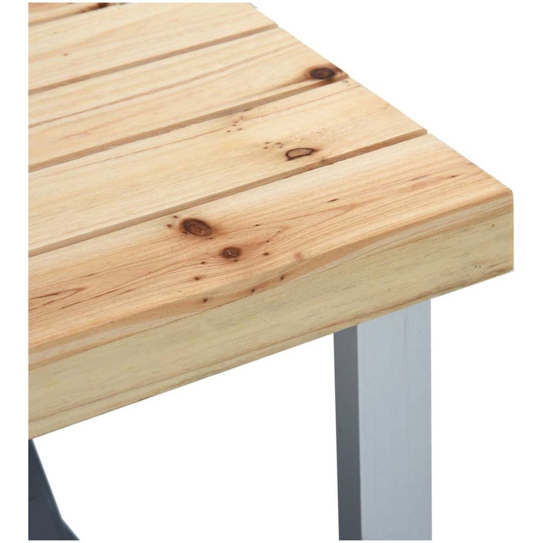 Hopfällbart campingbord med 4 sitsar stål aluminium vidaXL – bild 7