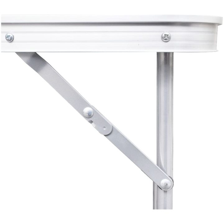 Hopfällbart campingbord med justerbar höjd Aluminium vidaXL 180 x 60 cm – bild 3