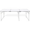 Hopfällbart campingbord med justerbar höjd Aluminium vidaXL 180 x 60 cm – miniatyr 5